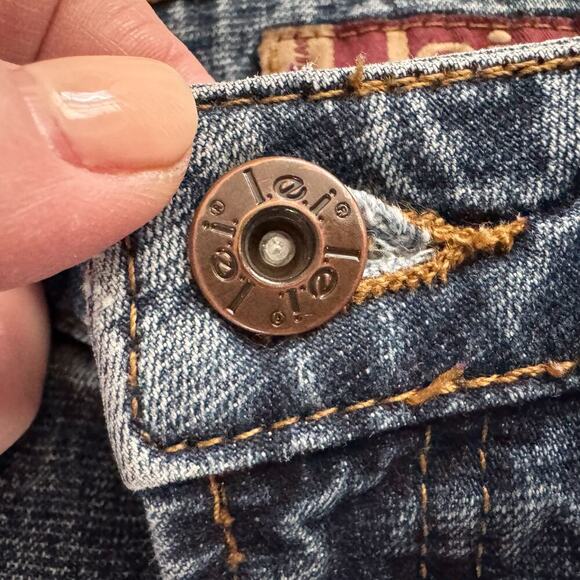 VTG l.e.i. Jeans Women Size 3 Blue Bootcut Western Y2K Boho Vintage 90s 1171 - Picture 3 of 14